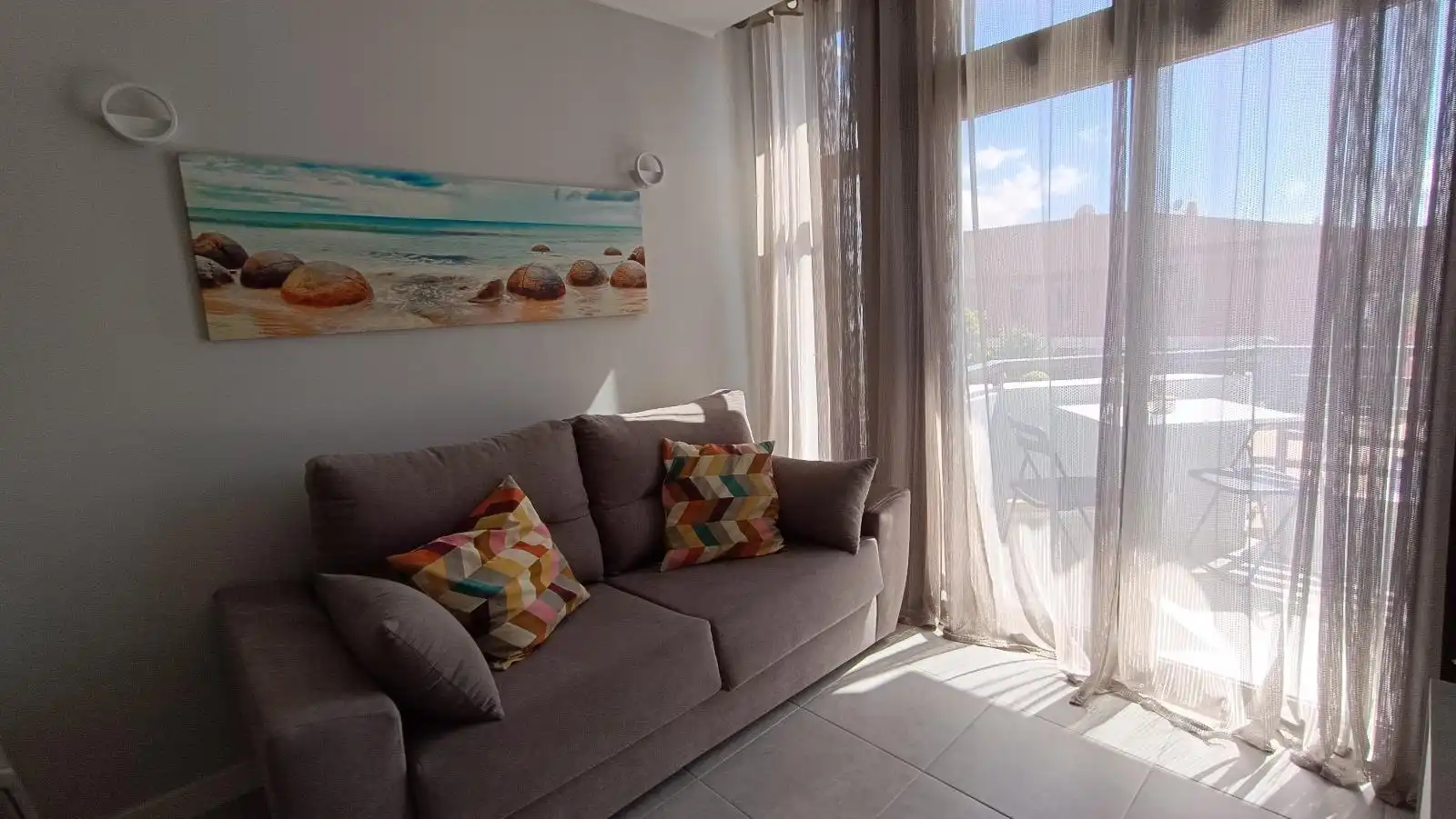 Wohnzimmer von Wohnungen zum Verkauf in San Bartolomé de Tirajana mit Klimaanlage, Möbliert und Balkon