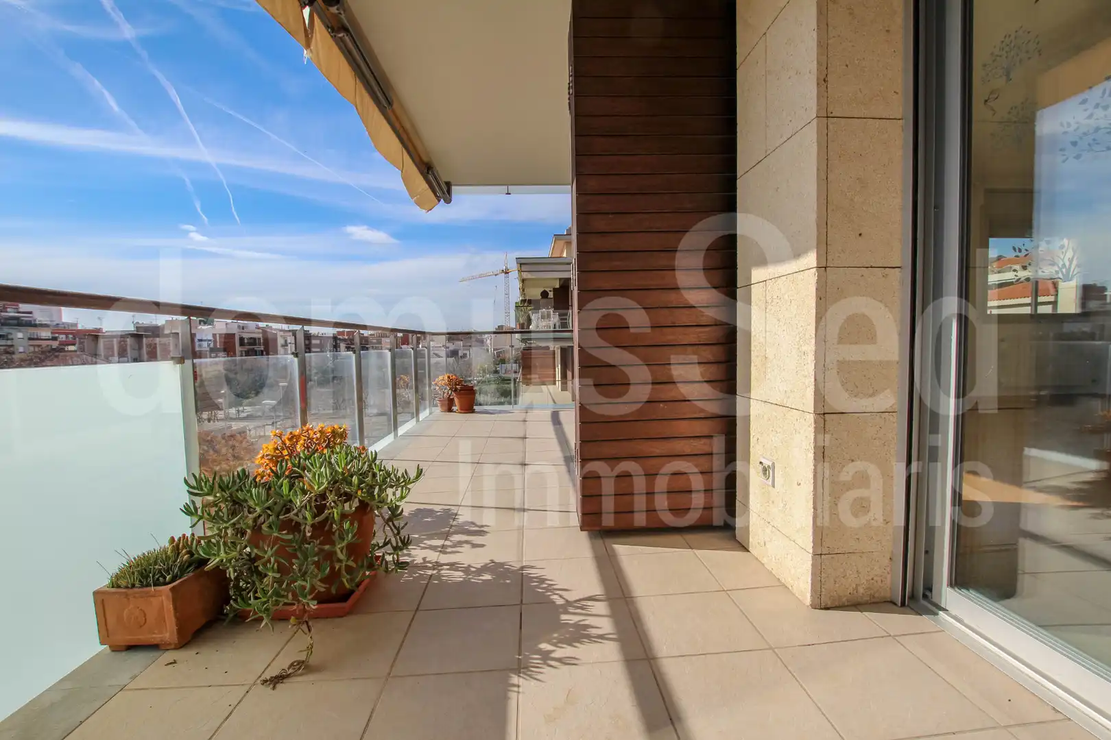 Terraza de Piso de alquiler en El Masnou con Aire acondicionado, Calefacción y Parquet
