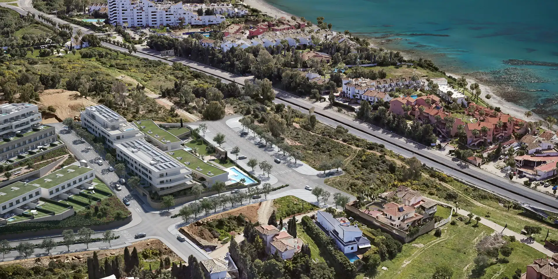 Vista exterior de Apartament en venda en Estepona amb Terrassa, Traster i Piscina