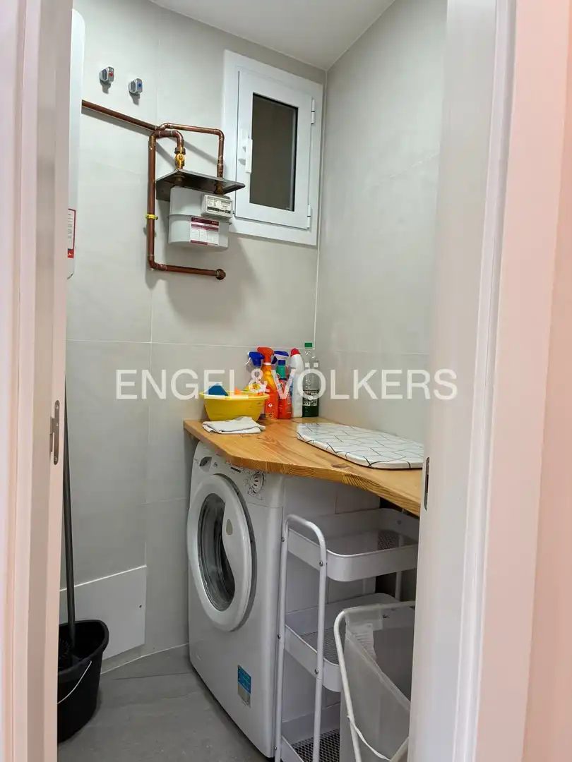 Cocina de Piso de alquiler en Barcelona con Aire acondicionado, Calefacción y Parquet