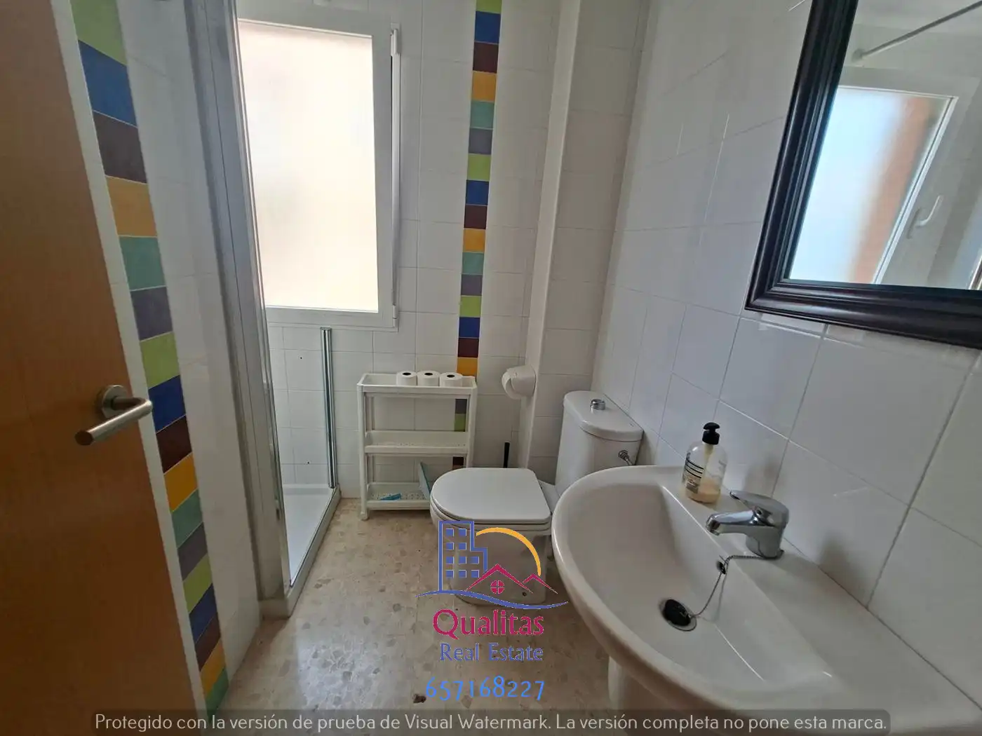 Baño de Apartamento de alquiler en Oliva con Aire acondicionado, Calefacción y Terraza