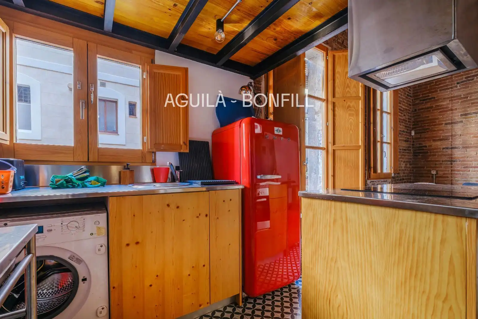 Kitchen of Flat for sale in Barcelona  with Terrace, Balcony and Alarm