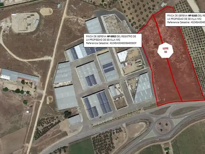 Vista exterior de Terreno industrial en venta en Gerena