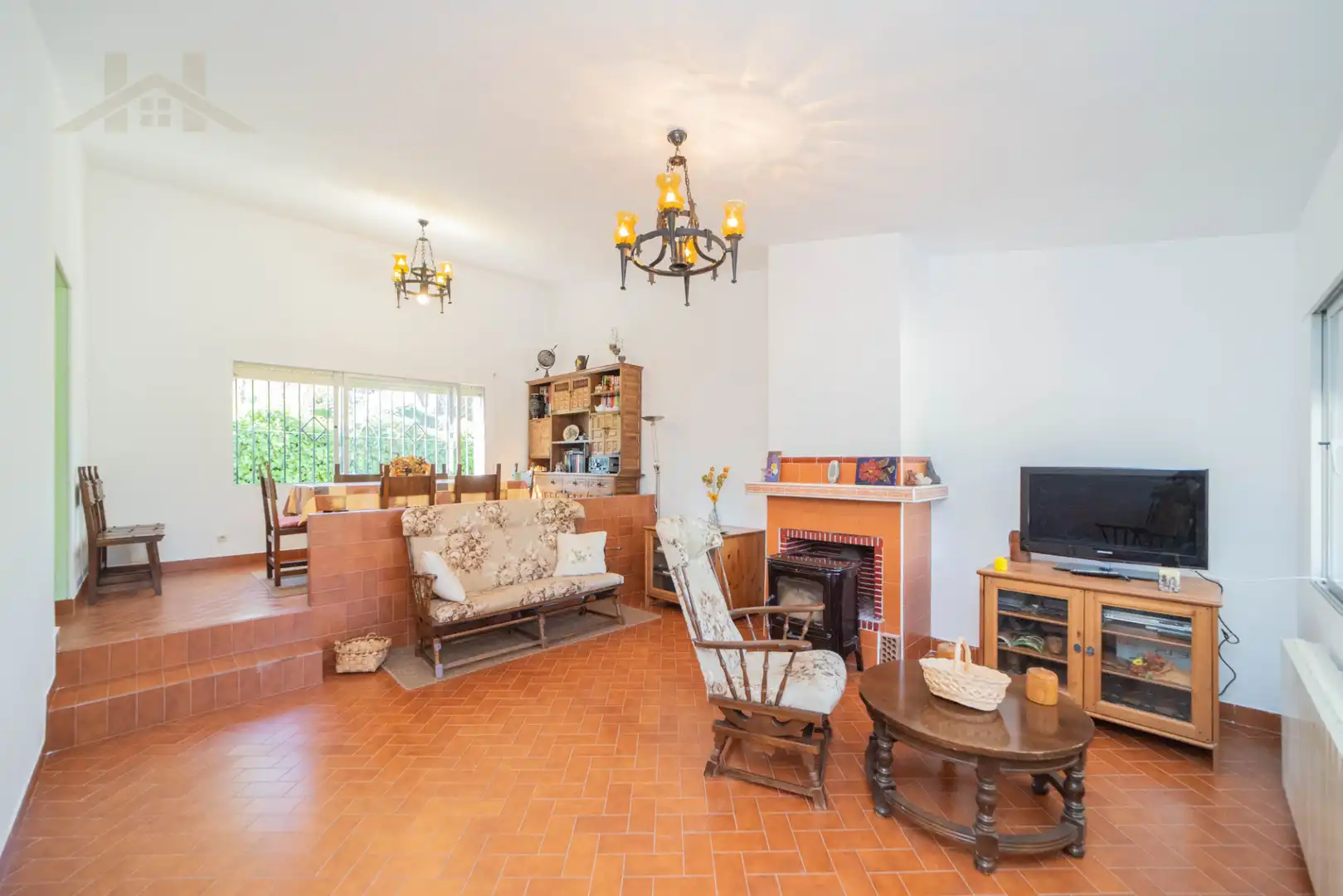 Living room of Houses for sale in Navahondilla  with Heating, Private garden and Terrace