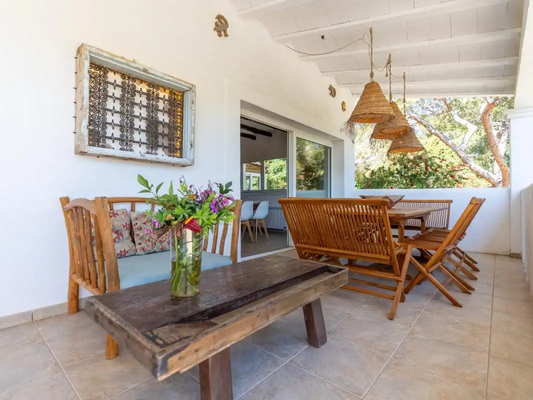 Terrace of Houses for sale in Sant Josep de sa Talaia  with Air Conditioner, Heating and Private garden
