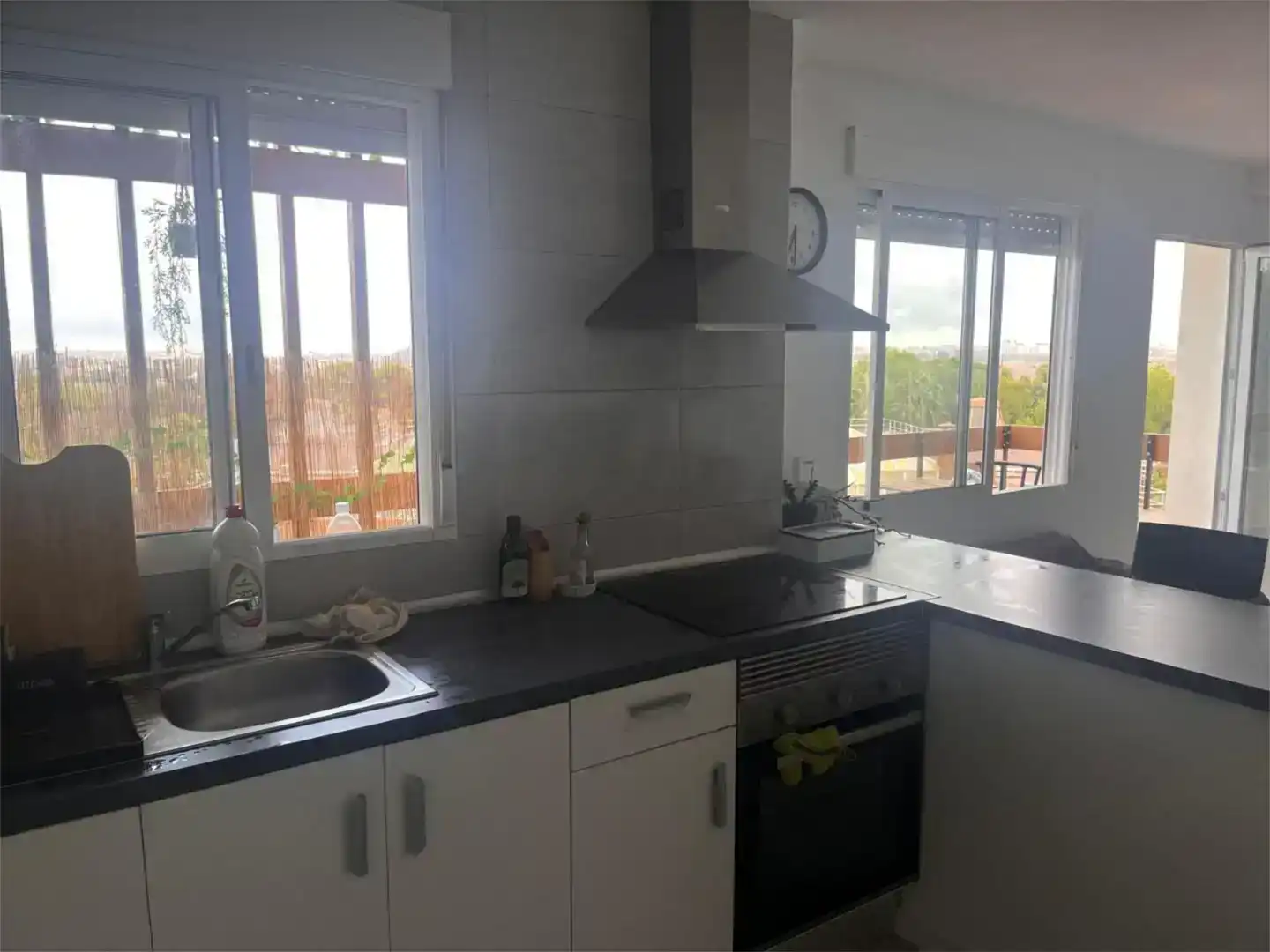Kitchen of Flat for rent in Godella  with Parquet flooring, Furnished and Balcony