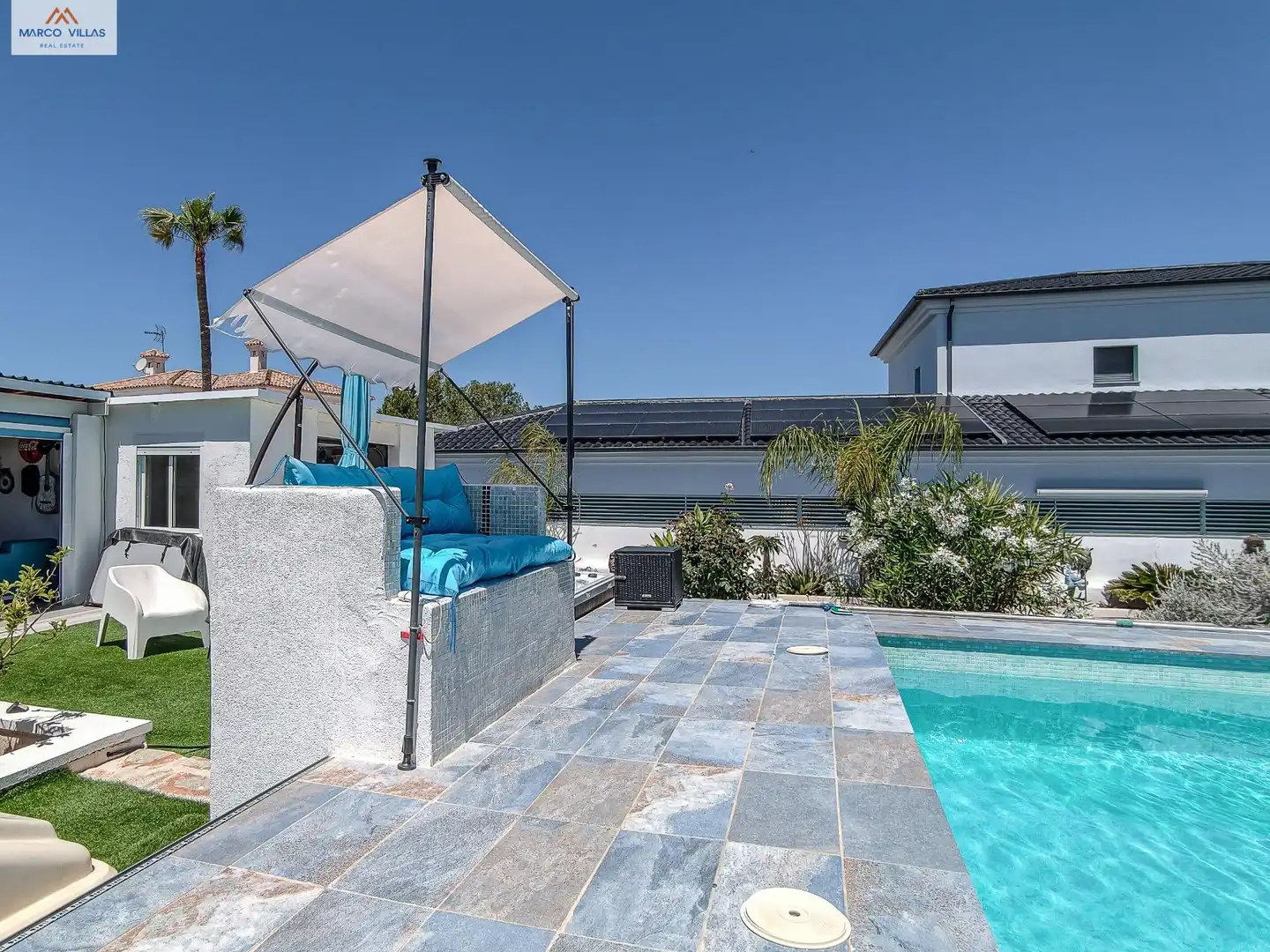 Terraza de Casa o chalet en venta en San Fulgencio con Aire acondicionado, Jardín privado y Piscina
