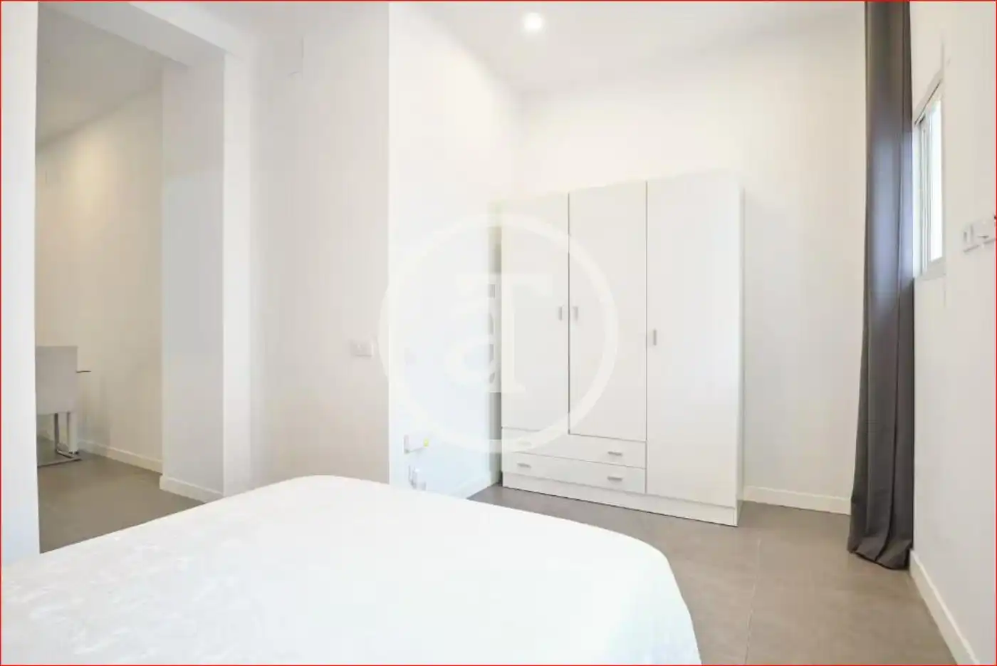 Schlafzimmer von Wohnung zur Miete in Madrid mit Klimaanlage, Heizung und Möbliert