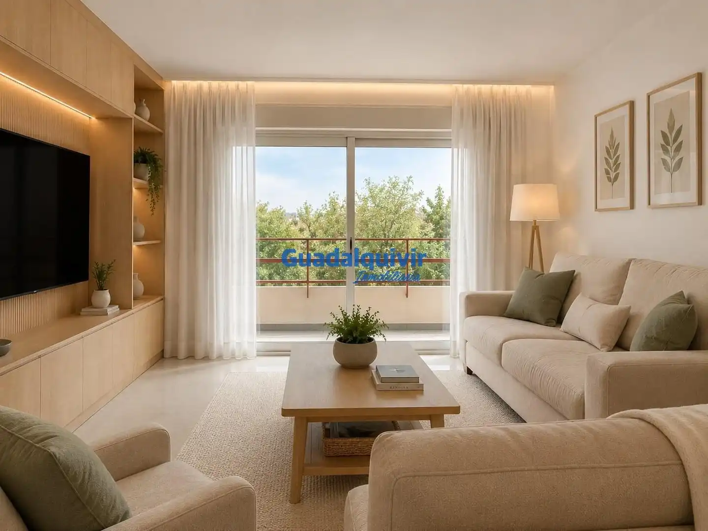 Sala de estar de Piso en venta en Nervión