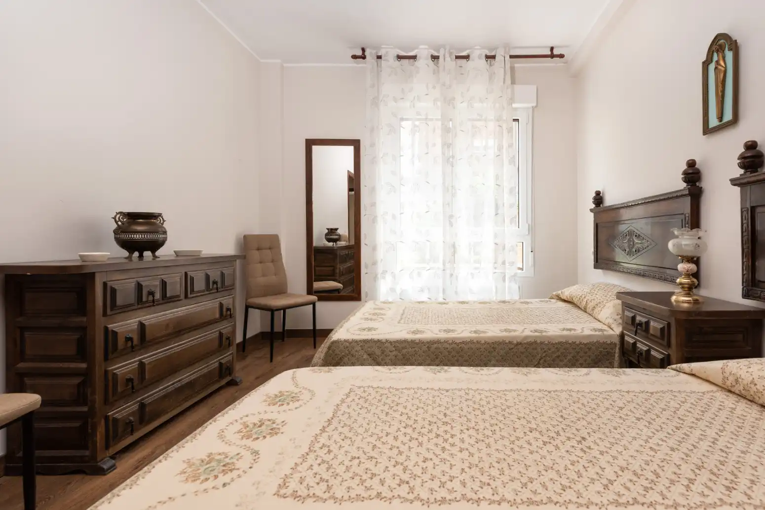 Bedroom of Flat for rent in Oviedo   with Heating, Parquet flooring and Terrace