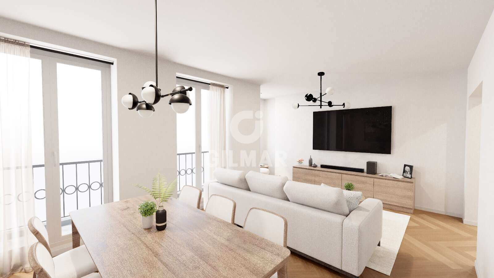 Sala d'estar de Pis en venda en  Madrid Capital amb Calefacció
