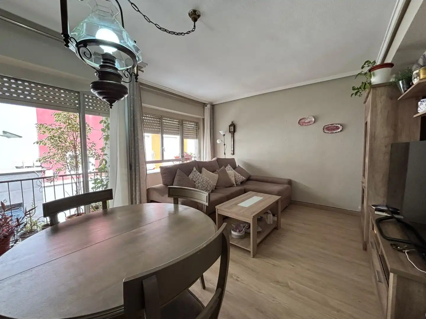 Living room of Flat for sale in Elche / Elx  with Air Conditioner, Parquet flooring and Terrace