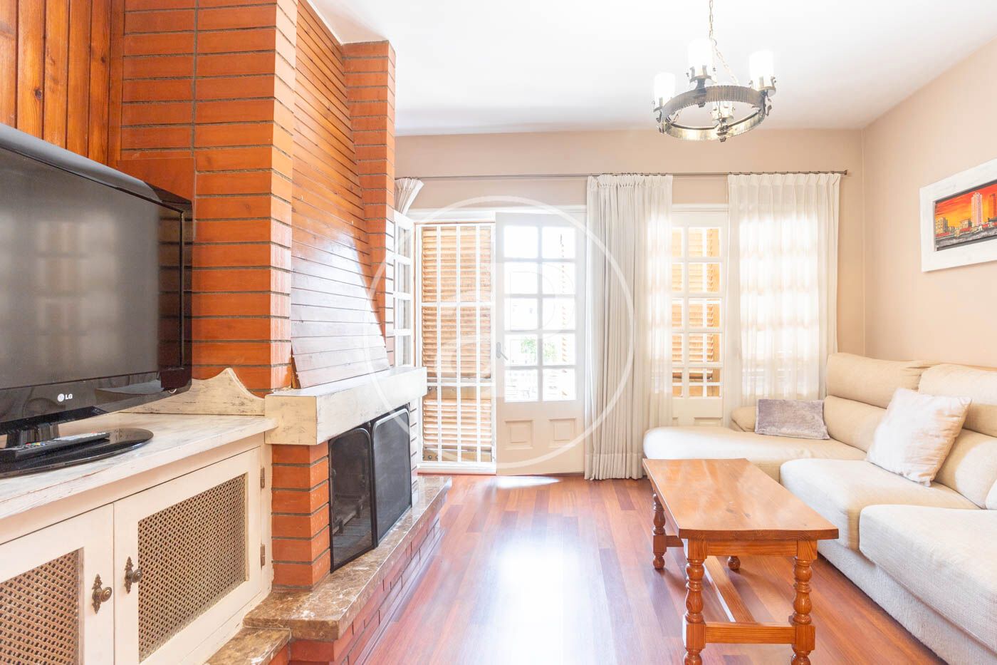 Living room of Flat to rent in Sant Andreu de la Barca  with Air Conditioner, Heating and Private garden