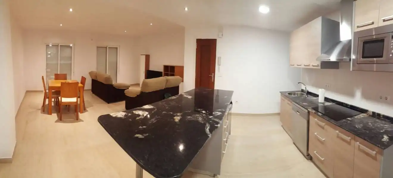 Cuina de Pis de lloguer en Elche / Elx amb Aire condicionat, Moblat i Balcó
