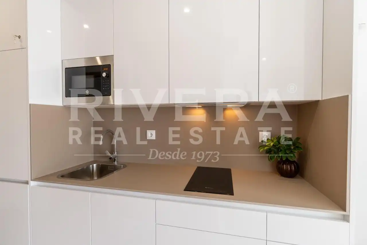 Cocina de Apartamento en venta en Sanxenxo con Aire acondicionado, Calefacción y Terraza