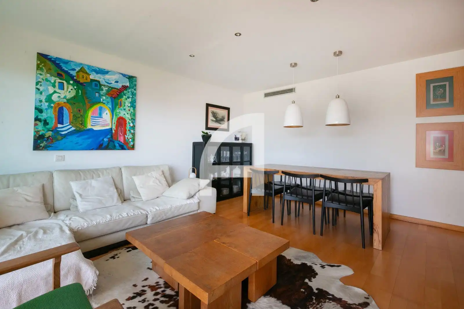 Wohnzimmer von Dachboden zum Verkauf in Sant Adrià de Besòs mit Klimaanlage, Heizung und Parkett