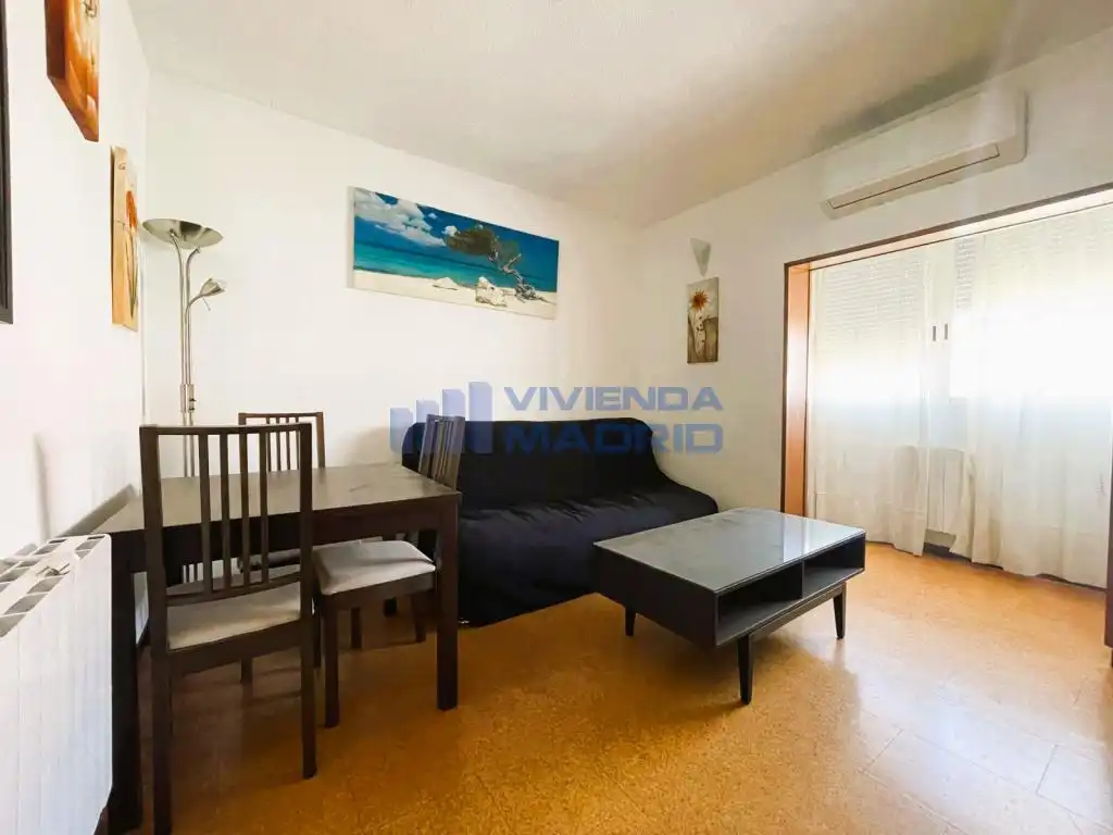Sala d'estar de Pis en venda en  Madrid Capital amb Aire condicionat, Calefacció i Moblat