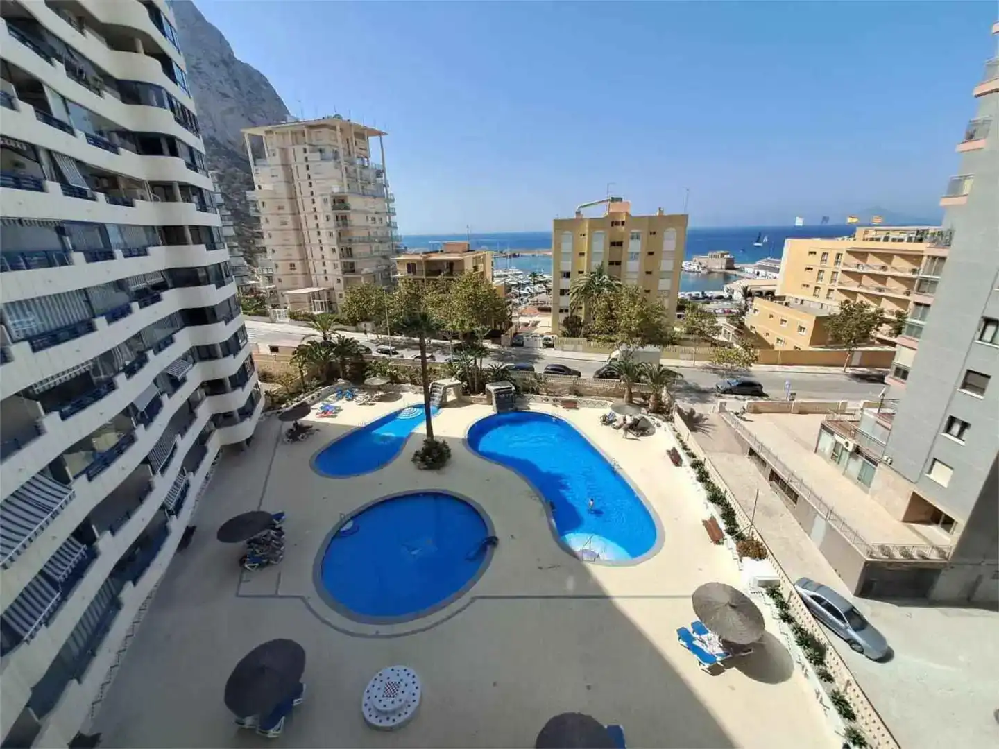 Schwimmbecken von Wohnung zur Miete in Calpe / Calp mit Klimaanlage, Schwimmbad und Möbliert