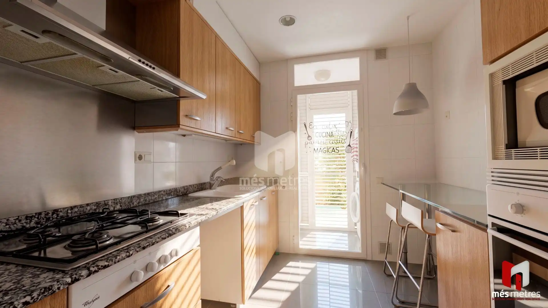 Kitchen of Flat for rent in Teià  with Heating, Private garden and Community pool