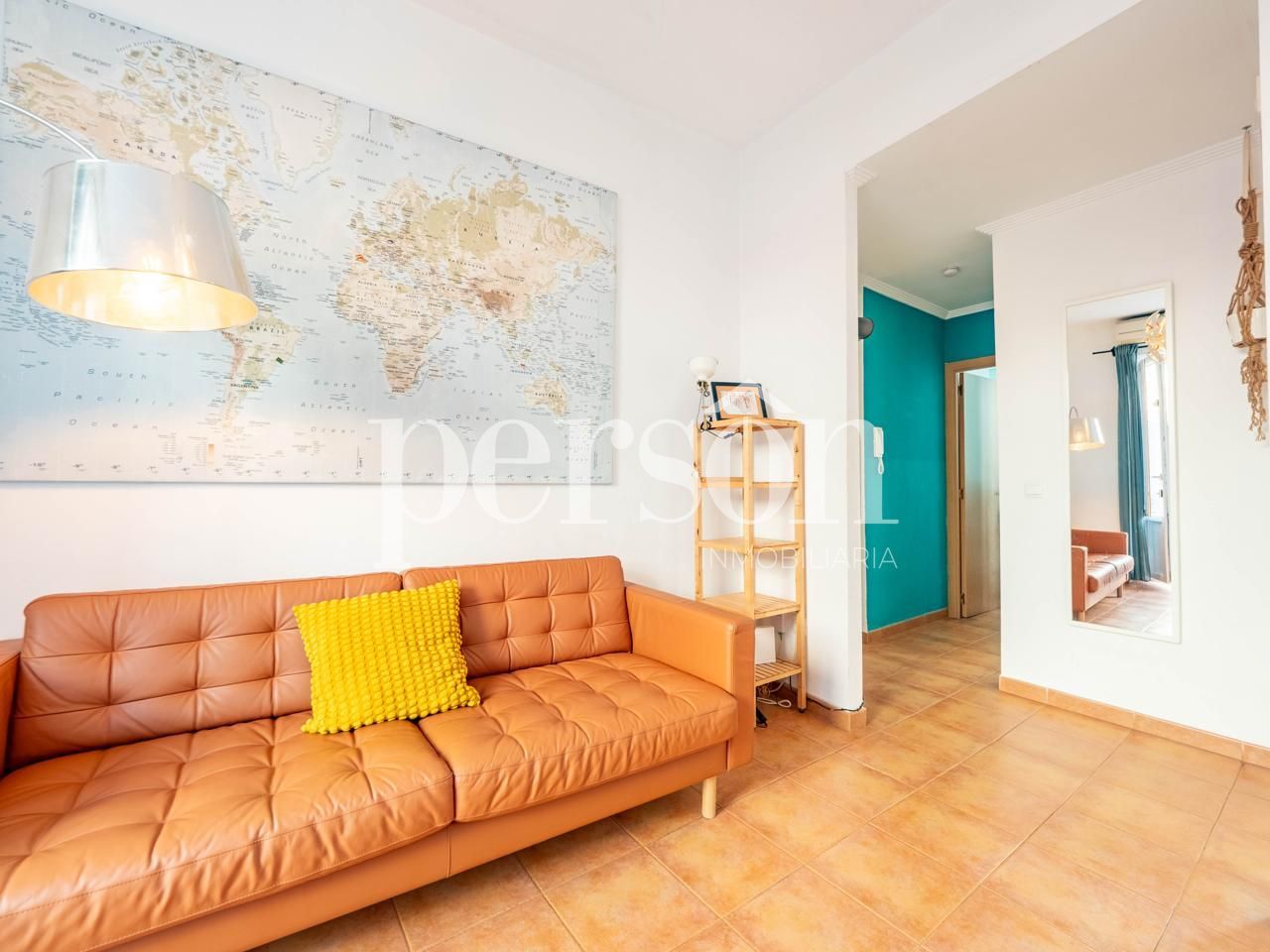 Living room of Flat for sale in  Valencia Capital  with Air Conditioner, Furnished and Balcony