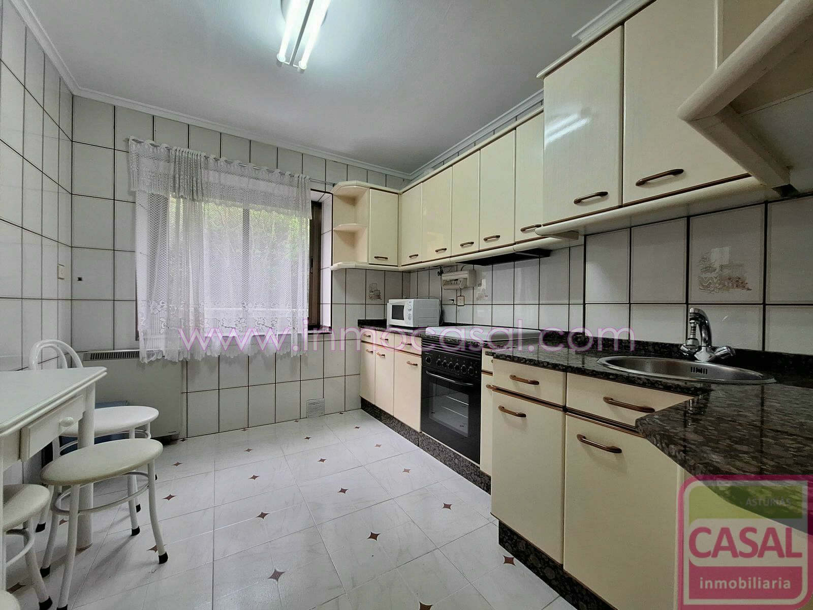 Kitchen of Flat for rent in Mieres (Asturias)  with Heating, Terrace and Furnished