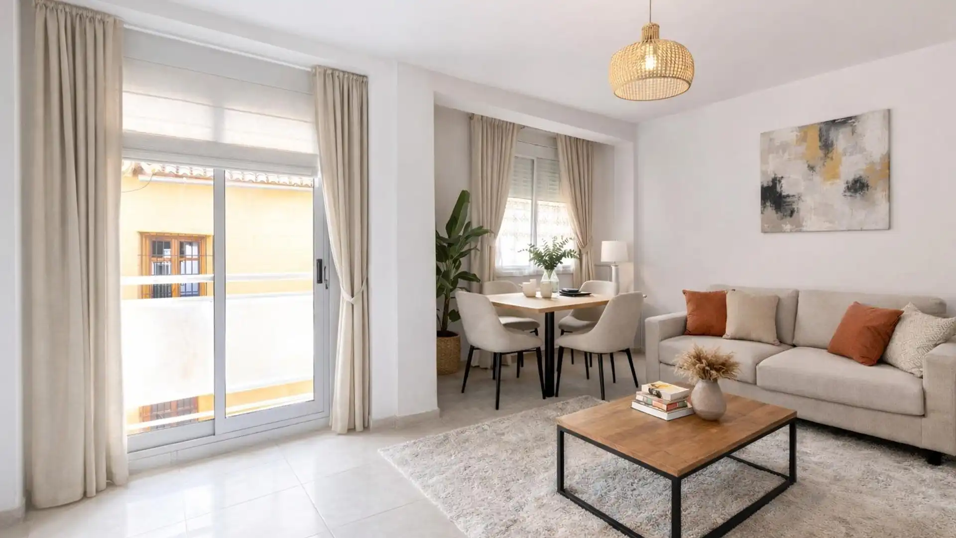 Sala de estar de Piso en venta en La Pobla de Vallbona con Amueblado y Balcón