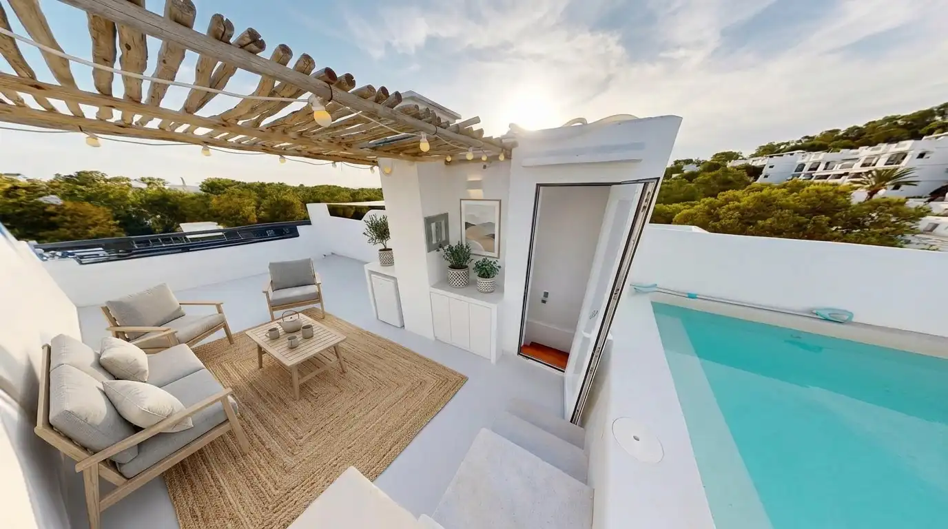 Terraza de Dúplex en venta en Sant Josep de sa Talaia con Aire acondicionado, Terraza y Piscina