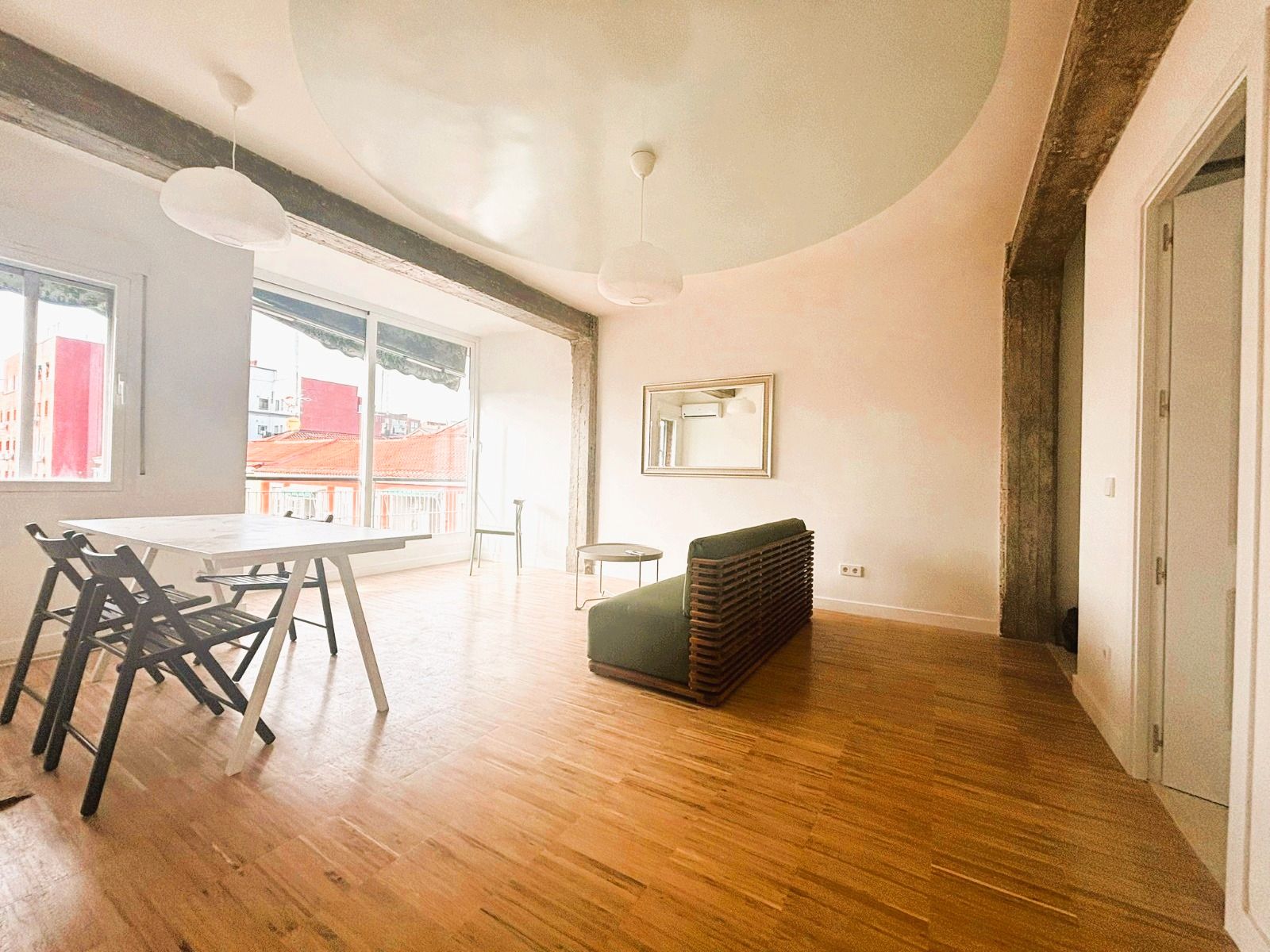 Sala d'estar de Pis de lloguer en  Madrid Capital amb Aire condicionat, Calefacció i Moblat