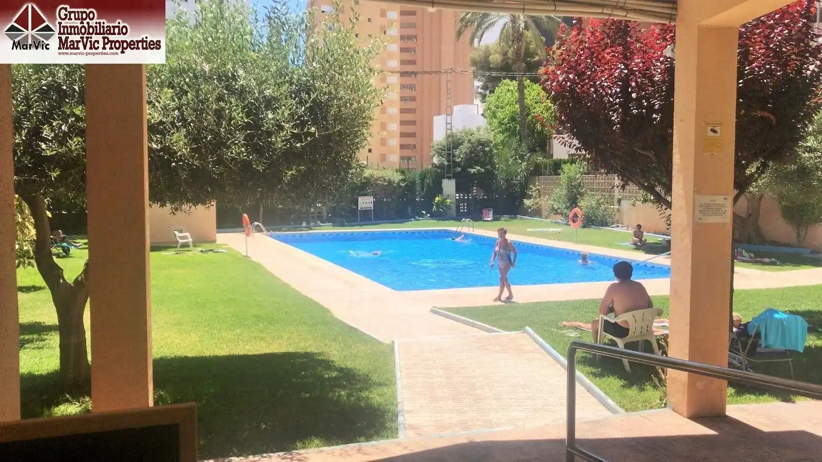 Swimming pool of Study for sale in Benidorm  with Air Conditioner, Furnished and Community pool