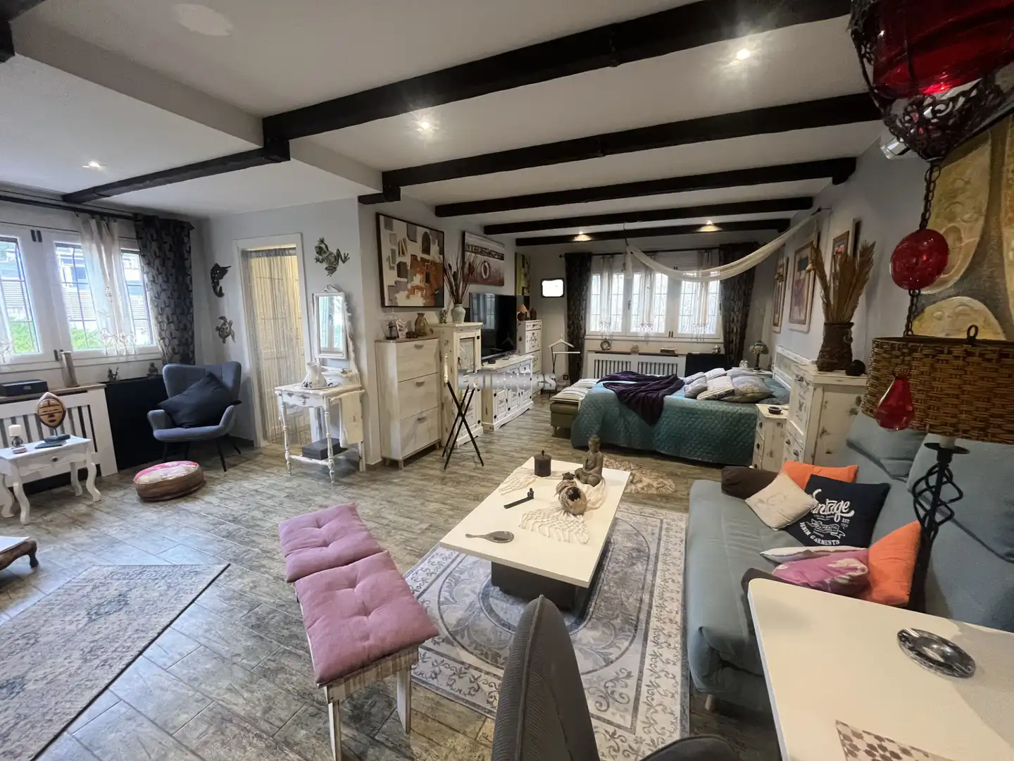 Wohnzimmer von Haus oder Chalet zum Verkauf in Rubí mit Klimaanlage, Heizung und Privatgarten