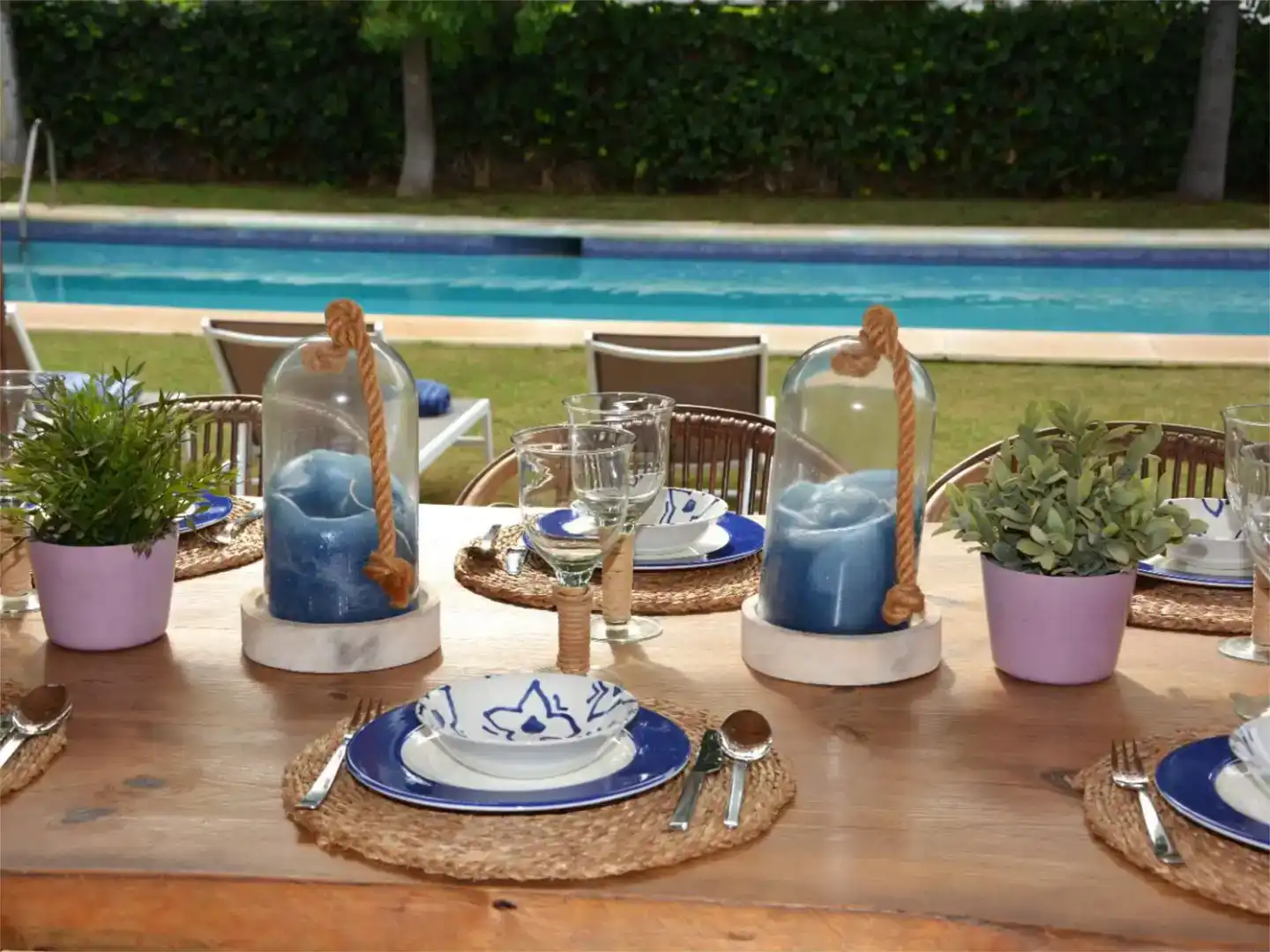 Terrasse von Wohnung zur Miete in Sitges mit Klimaanlage, Schwimmbad und Balkon