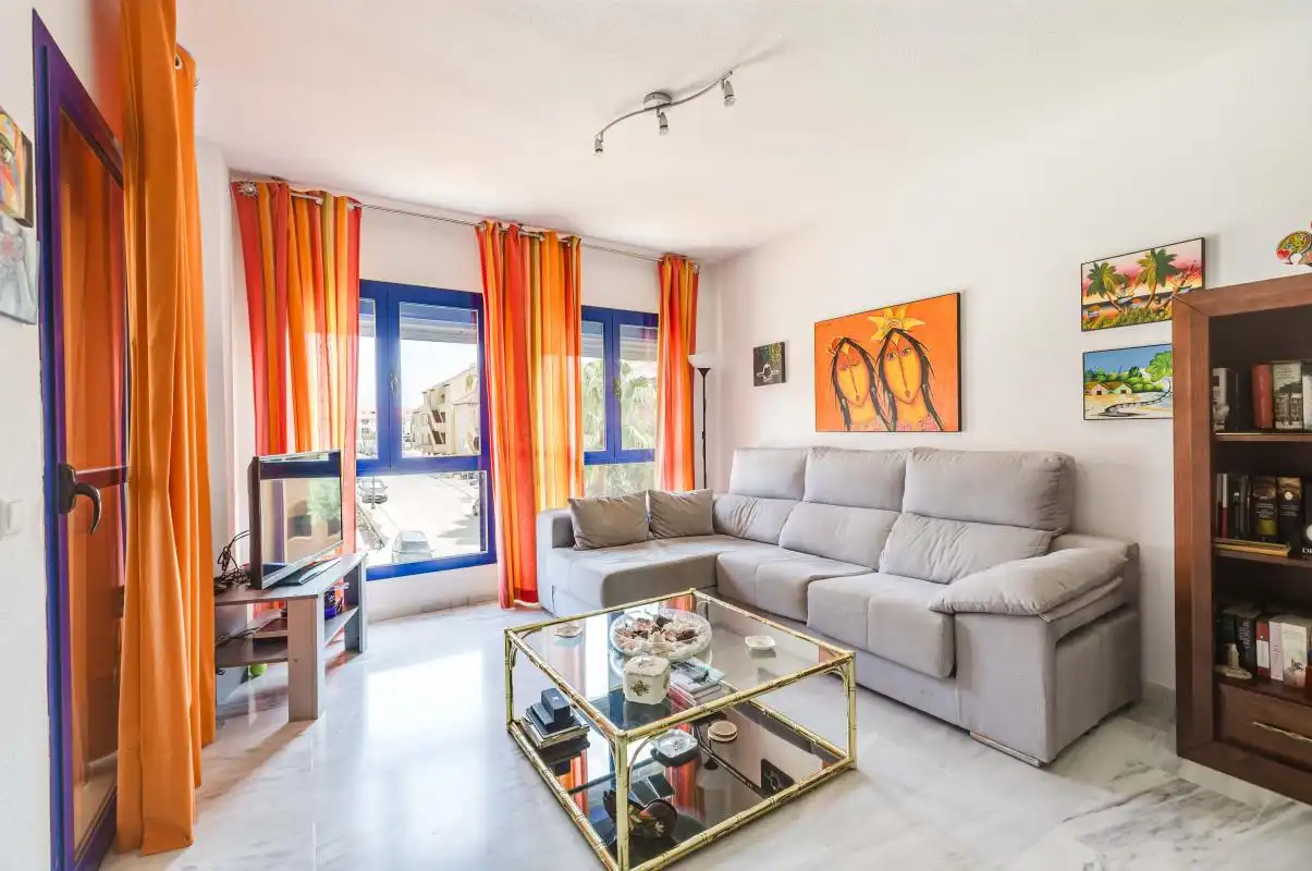 Living room of Flat for sale in Manilva  with Air Conditioner, Heating and Terrace