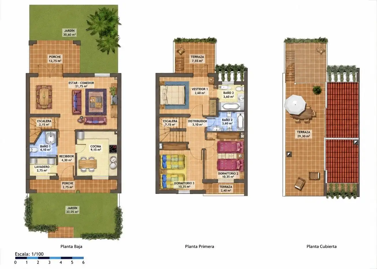 Semi-detached house with pool for sale in Costa Esuri, imagen 2