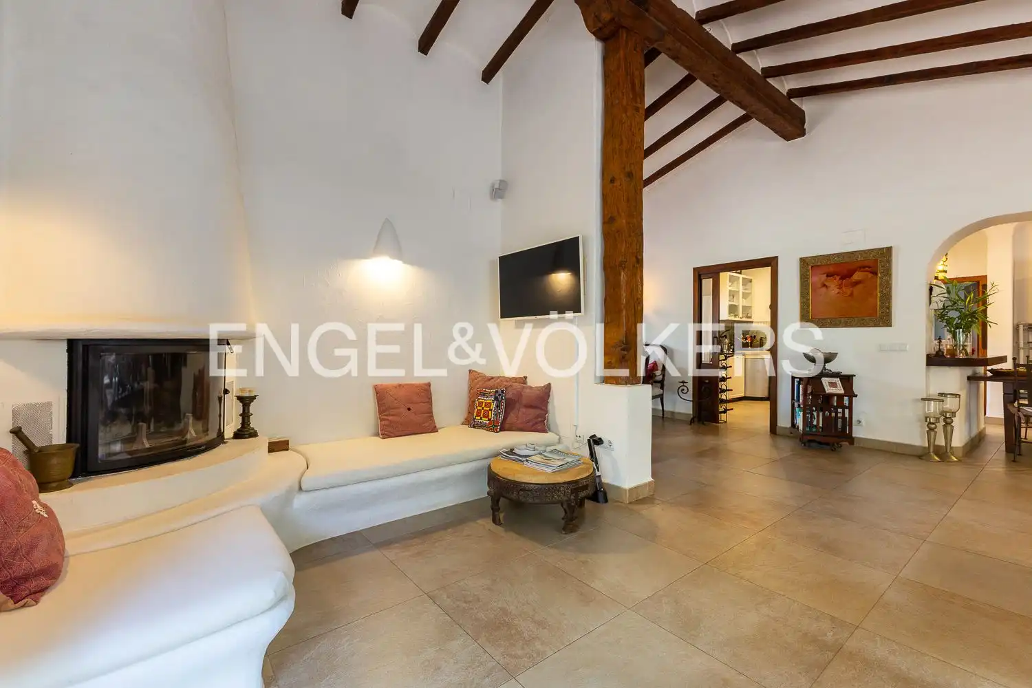 Sala de estar de Casa o chalet en venta en Jávea / Xàbia con Calefacción, Jardín privado y Terraza