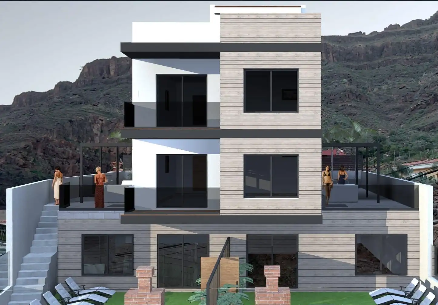 Vista exterior de Residencial en venda en Mogán