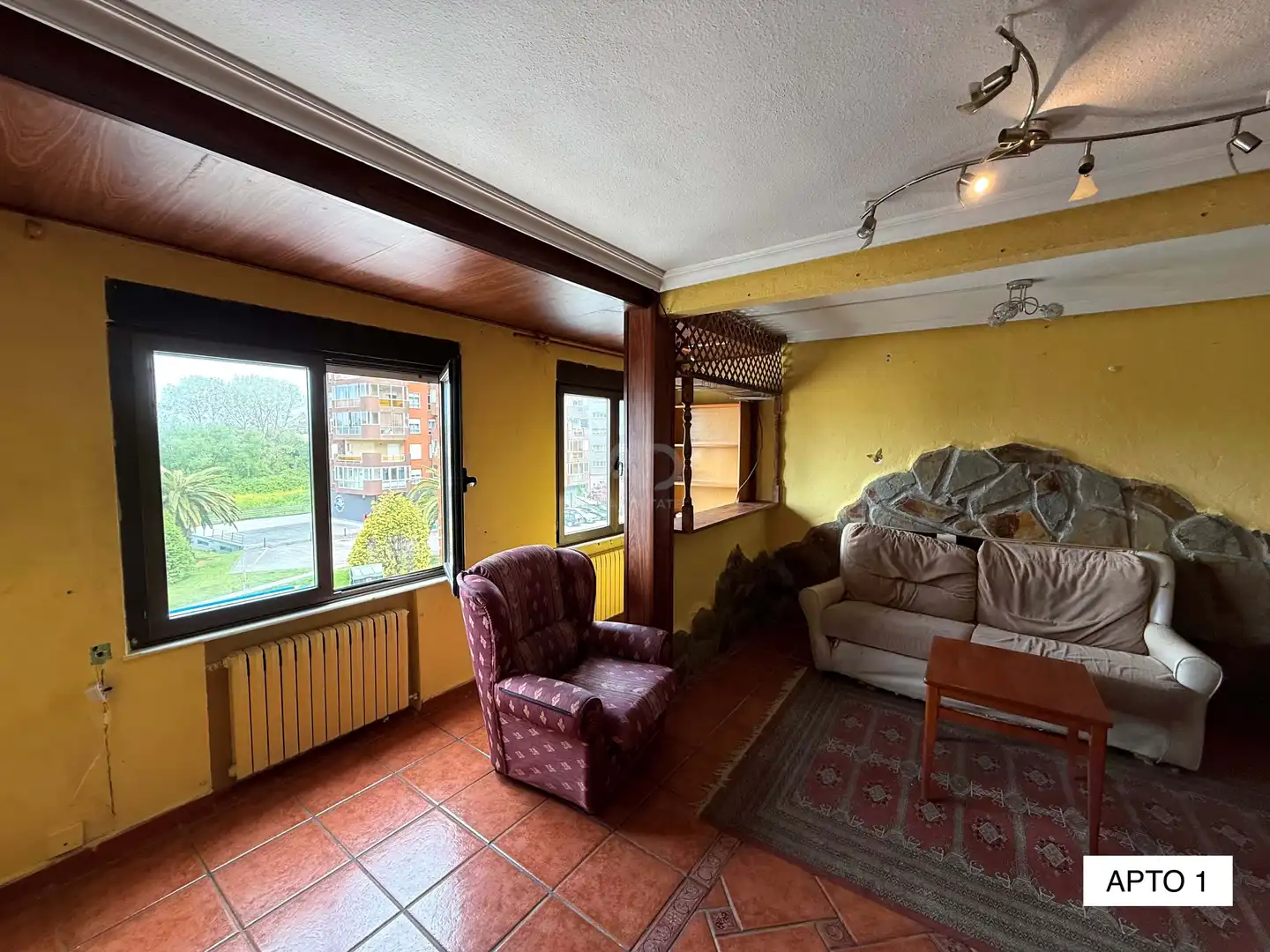 Wohnzimmer von Wohnung zum Verkauf in Castrillón mit Heizung und Terrasse