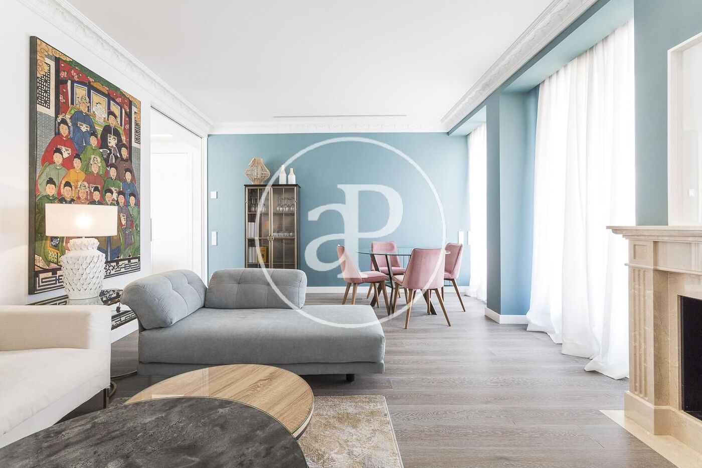 Sala d'estar de Àtic de lloguer en  Valencia Capital amb Aire condicionat, Calefacció i Terrassa