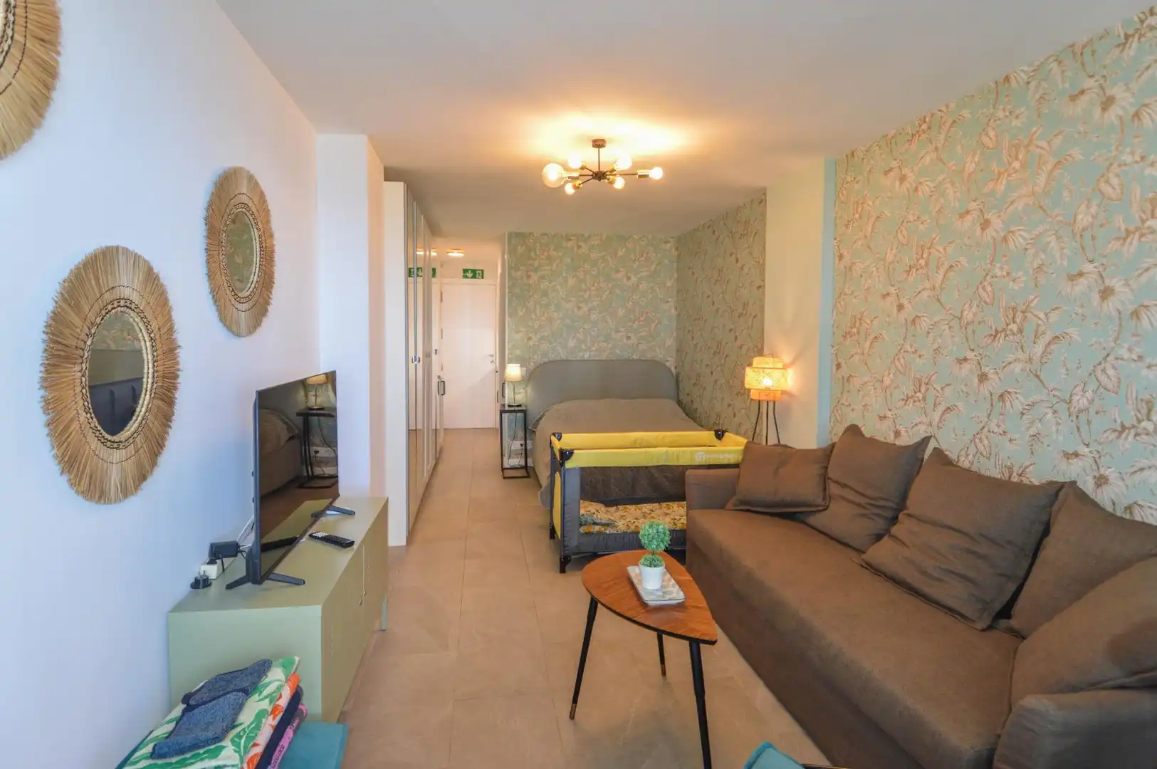 Wohnzimmer von Wohnung zum Verkauf in Mogán mit Klimaanlage und Möbliert