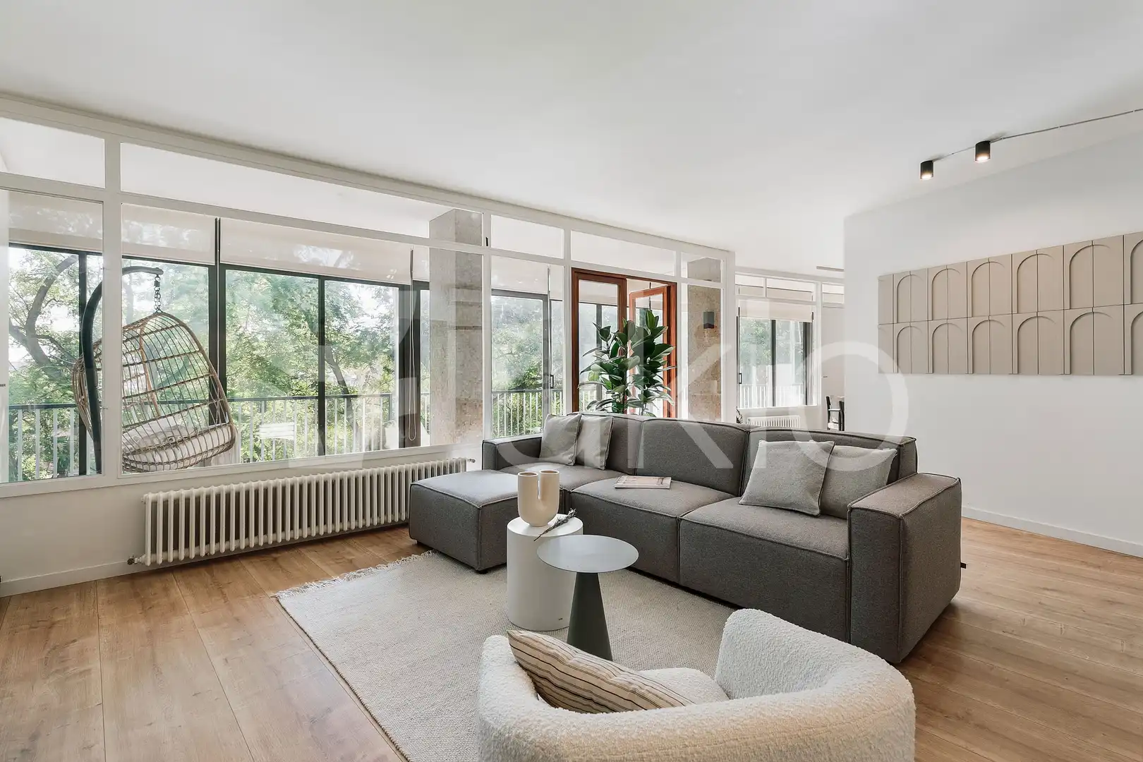 Sala d'estar de Apartament de lloguer en Barcelona amb Aire condicionat, Calefacció i Moblat