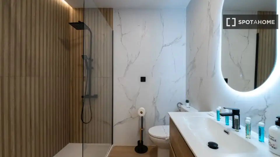 Baño de Piso de alquiler en Madrid con Aire acondicionado, Calefacción y Amueblado