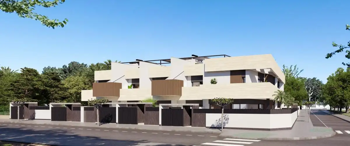 Vista exterior de Casa o xalet en venda en Pilar de la Horadada amb Aire condicionat, Jardí privat i Terrassa