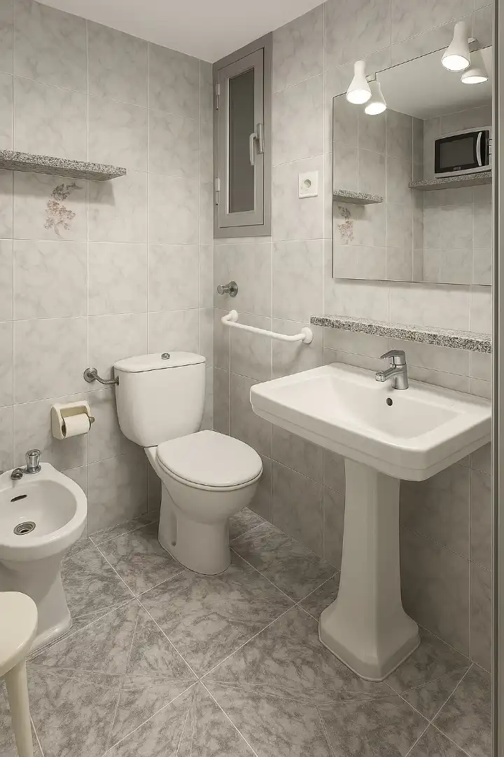 Bathroom of Apartments for rent in Peñíscola / Peníscola  with Air Conditioner, Heating and Terrace