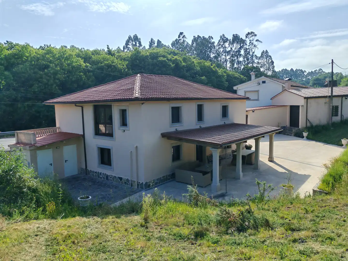 Vista exterior de Casa o chalet en venta en O Pino  con Calefacción, Jardín privado y Trastero