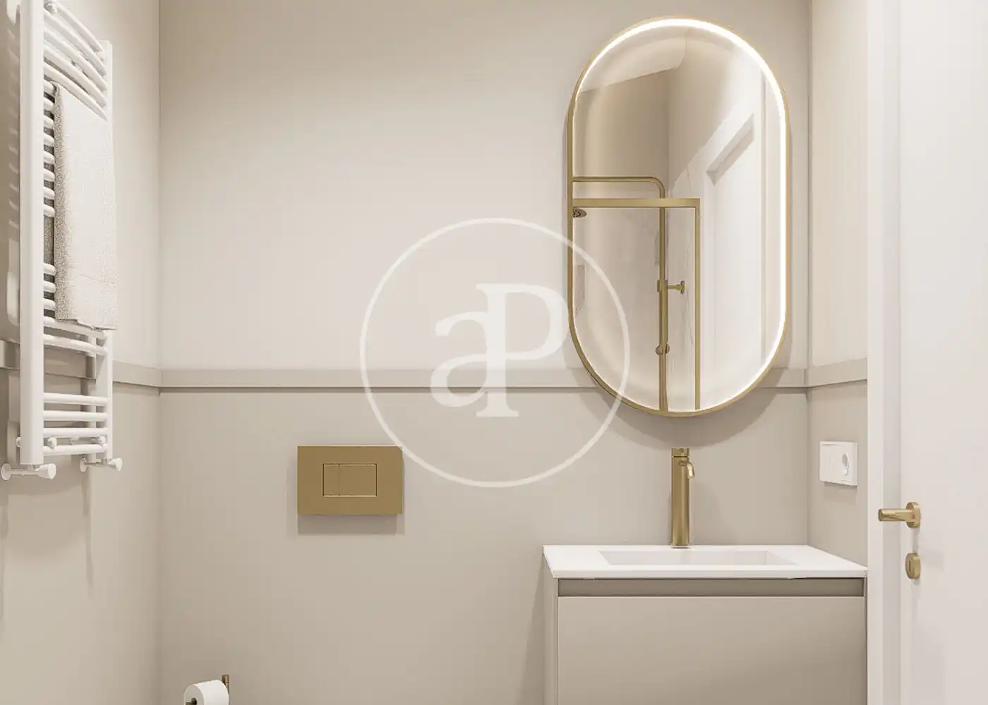 Badezimmer von Wohnung zum Verkauf in Madrid mit Klimaanlage, Heizung und Möbliert