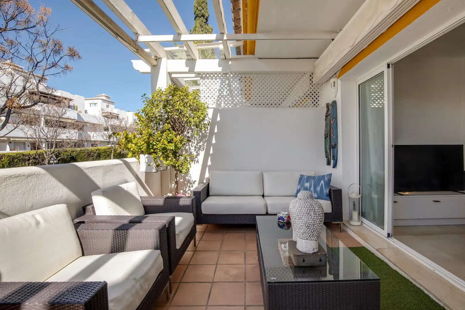 Terraza de Apartamento en venta en Marbella con Aire acondicionado, Jardín privado y Terraza