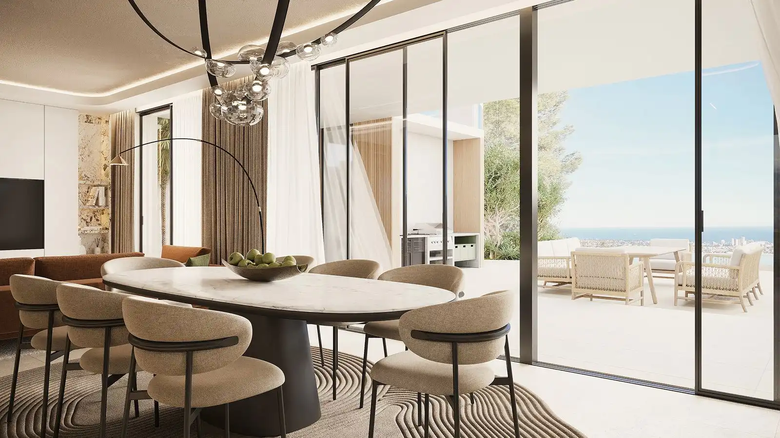 Menjador de Casa o xalet en venda en Calpe / Calp amb Aire condicionat, Calefacció i Jardí privat
