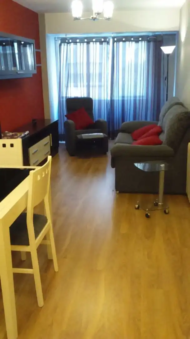 Sala de estar de Piso de alquiler en Santiago de Compostela  con Calefacción, Parquet y Amueblado