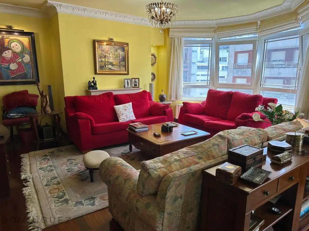 Living room of Flat for sale in Vigo   with Heating, Parquet flooring and Terrace