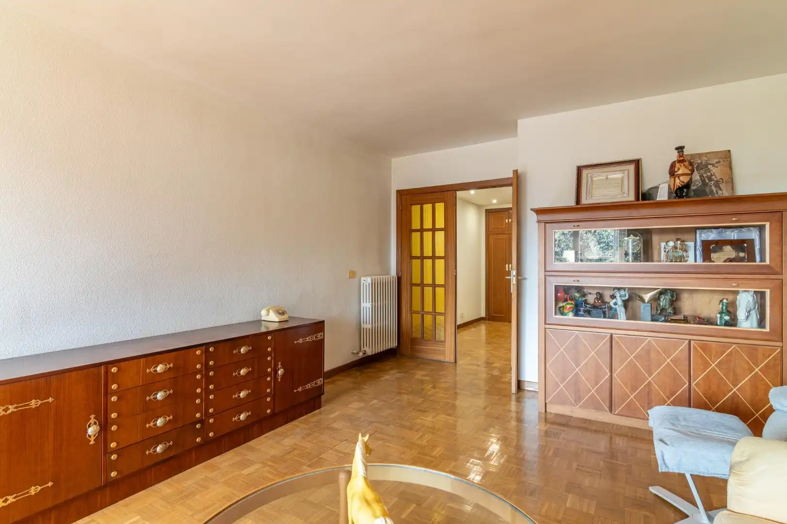 Sala de estar de Piso en venta en  Pamplona / Iruña con Calefacción, Parquet y Trastero