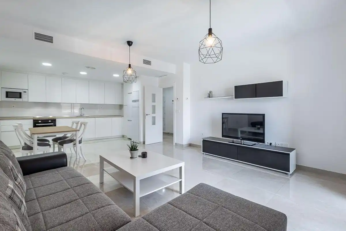 Wohnzimmer von Wohnung zum Verkauf in Albolote mit Klimaanlage, Privatgarten und Terrasse